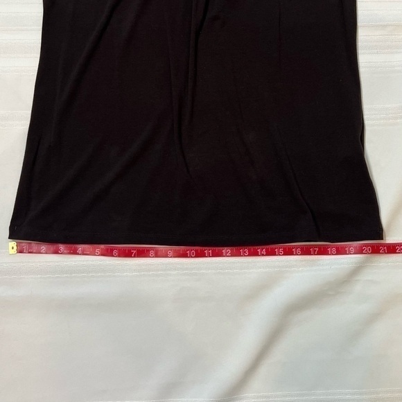 Peter Nygard SS Knit Top Expresso Brown Scoop Neckline Sz M EUC - Picture 5 of 8